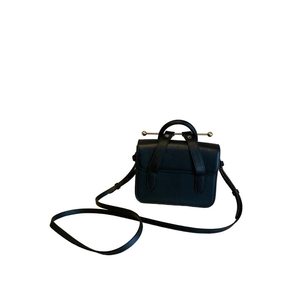 Strathberry Nano Tote - Black leather mini bag crossbody - Picture 2 of 15